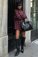 Oduncu Tarzı Ekose Gömlek – Oversize Pamuklu Gündelik Stil – Kırmızı